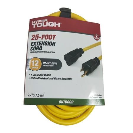 25ft Modular Extension Cord - Hyper Tough 25FT 12/3 Extension Cord Yellow For Outdoor Use