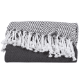 thumbnail image 2 of Excel Hometex Chevron 100% Cotton Chevron Throw Blanket Set – Luxurious, Handmade, Soft, Breathable, Fringe Detail – 50x60 Inches (Set of 2), 2 of 6