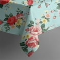 thumbnail image 5 of Pioneer Flower Floral Print Pattern Square Tablecloth,Waterproof Square Table Cover,Wipeable Spillproof Washable Table Cover for Home Kitchen Party Decor 42"X42"(107x107cm), 5 of 6