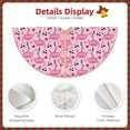thumbnail image 3 of Rateoe Cool Flamingos Pattern Christmas Tree Skirt with Ties , Christmas Tree Decorations, Farmhouse Christmas Decor Xmas Holiday Decorations-36", 3 of 6