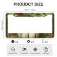thumbnail image 3 of 2 Pack White Pumpkin with Berries And Leaves on Green License Plate Frame Seasonal Autumn Harvest Vintage Thanksgiving Standard Car Tag Cover Holder Quality Aluminum Metal 2 Hole for Women, 3 of 6
