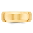 thumbnail image 3 of Solid 14k Yellow Gold 8mm Men's Bevel Edge Comfort Fit Wedding Band Ring Size 9, 3 of 5
