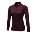 thumbnail image 1 of Minnieouse Invierno mujer cuello Sudadera con capucha correr ejercicio Fitness camisetas térmicas diseño Simple Casual Color sólido ropa cálida Prendas para la parte del cuerpo Rojo Minnieouse AP013708-01, 1 of 6