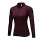 thumbnail image 1 of Qarigey Invierno mujer cuello Sudadera con capucha correr ejercicio Fitness camisetas térmicas diseño Simple Casual Color sólido ropa cálida Prendas para la parte del cuerpo Rojo Qarigey AP013708-01, 1 of 6