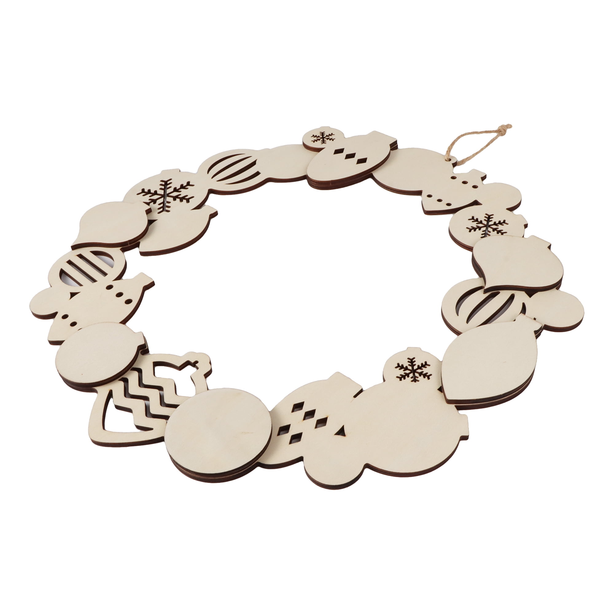 Hello Hobby Ornament Wreath, Unfinished Plywood Wreath, 15 in. x 0.35 in. x 15 in.