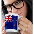 thumbnail image 2 of 3drose, Flag of New Zealand - New Zealander Blue Union Jack with Four Red Stars Kiwi Country World Souvenir, 11oz Magic Transforming Mug, 2 of 7