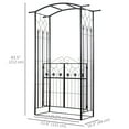 thumbnail image 3 of Outsunny 7' Metal Garden Arch w/ Gate, Decorative Arbor for Climbing Plant, 3 of 10