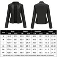 thumbnail image 2 of Chaqueta recortada para mujer, abrigo informal de piel sintética, ropa de calle Vintage Kuymtek Negro T L para Mujer, 2 of 9