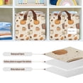 thumbnail image 4 of Yayeee Foldable Storage Basket for Shelves with Handles Waterproof Cloth Bins, Fall Beige Pumpkin, 4 of 7