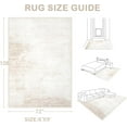 thumbnail image 2 of Area Rugs 6x9 Living Room: Washable Rug Modern Abstract Large Rug Soft Non Slip Neutral Rugs Stain Resistant Indoor Carpet for Bedroom Kitchen Dining Room Table Nursery Home Office Rugs(Beige,6'x9'), 2 of 8