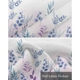 thumbnail image 6 of Watercolor Botanical Linen Curtain Valance for Bedroom/Bathroom/Kitchen/Office/Living/Dining Room Windows, Eucalyptus Leaves Flower Herb Rod Pocket Topper Decorative Cafe Drapes Panel 42"x18", 6 of 6