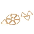 thumbnail image 3 of yuksok 10pcs Metal Hollow Closed Triangle Rings Loop Connectors Buckles Gold, 3 of 9