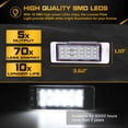 thumbnail image 4 of x xotic tech LED License Plate Lights Tag Lamps Replacement Compatible with Chevrolet Camaro Bolt Corvette Equinox Traverse Impala or Buick Cadillac GMC, Error Free 6000K Xenon White, 2Pcs, 4 of 9
