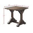 thumbnail image 2 of Picket House Furnishings Flynn Table d'Appoint Carrée avec Base à Tréteaux en Noyer Foncé, 2 of 4