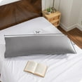 thumbnail image 2 of Bare Home Body Pillowcase - Envelope Closure - Ultra Soft - Double Brushed - Light Gray, 2 of 6
