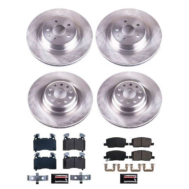 PowerStop Front and Rear Stock Replacement Brake Pad and Rotor Kit Fits: TESLA Select Models KOE8858