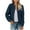 Navy, variant on Women's Casual Solid Color Reversible Jacket Coat Zip up Fuzzy Jacket Women Active Women Women Long Jacket Female Fall Jackets Lined Cardigan Women Thick Warm Stylish Jackets for Women Top Petite Thin