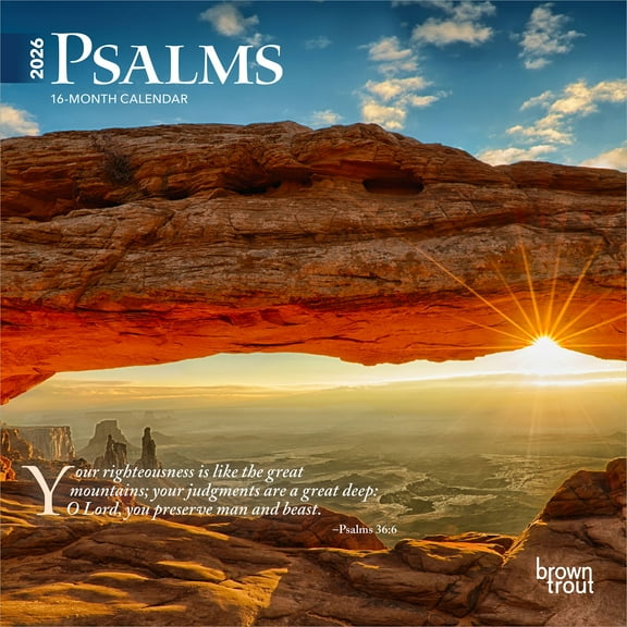 Psalms | 2026 7x14" (Hanging) Mini Wall Calendar | BrownTrout