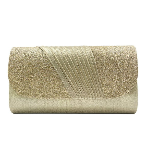 Necvior Pleated Flip Handbag Elegant Evening Clutch Purse Wedding Party Shoulder Bag