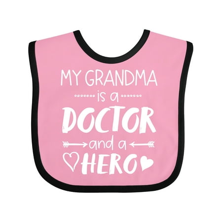 

Inktastic My Grandma is a Doctor and a Hero Gift Baby Boy or Baby Girl Bib
