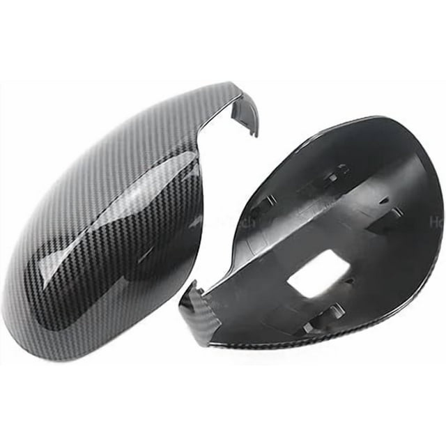 Compatible For Seat Leon MK1 1M 1999-2006 Car Rearview Mirror Cover Side Wing Protect Frame Covers Trim Carbon Look and Bright Black(Carbon Fiber Look)