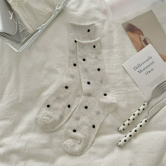 XmhyTop 3 pares de calcetines de algodón para mujer, calcetines de vestir finos, suaves, cómodos y transpirables, calcetines por encima del tobillo para negocios (beige)