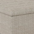 thumbnail image 6 of Bowery Hill 36" Square Coffee Table Ottoman in Platinum Tweed Look Fabric, 6 of 8