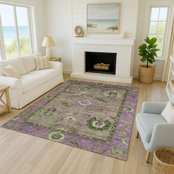 Addison Rugs Chantille Indoor/Outdoor Traditional Global Brown Machine Washable Rectangle Rug, 10' x 14'