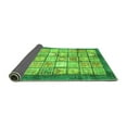 thumbnail image 2 of Ahgly Company Indoor Square Abstract Green Modern Area Rugs, 3' Square, 2 of 4