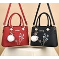 thumbnail image 4 of Women Fashion Satchel Bag Pu Leather Handbag Embroidery Flower Bag Shoulder Bag Crossbody Bag Top Handle Purse, 4 of 5