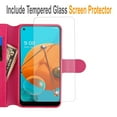 thumbnail image 6 of Samsung Galaxy A32 5G Case, [Not fit for Samsung Galaxy A52/ Galaxy A72], Included [Tempered Glass Screen Protector], Starshop Premium Leather Wallet Pocket Credit Card Slots-Pink, 6 of 9
