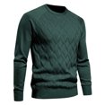 thumbnail image 5 of AherBiu Chandails pour Hommes Col Rond Manches Longues Tricot Automne Décontracté Thermique en Coton, 5 of 5