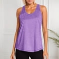 thumbnail image 5 of DuoJiaJ Tops Racerback Yoga Shirts Tank Mesh Workout Clothes Women Women's Blouse Women Workout Tank Tops Purple M, 5 of 5