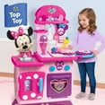 thumbnail image 3 of Disney Junior Minnie Mouse Flipping Fun Pretend Play Kitchen Set, Play Food, Realistic Sounds, Kids Toys for Ages 3 up, 3 of 9