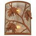 thumbnail image 2 of Meyda Tiffany 110931 10" W Oak Leaf & Acorn Wall Sconce - Silver, 2 of 2