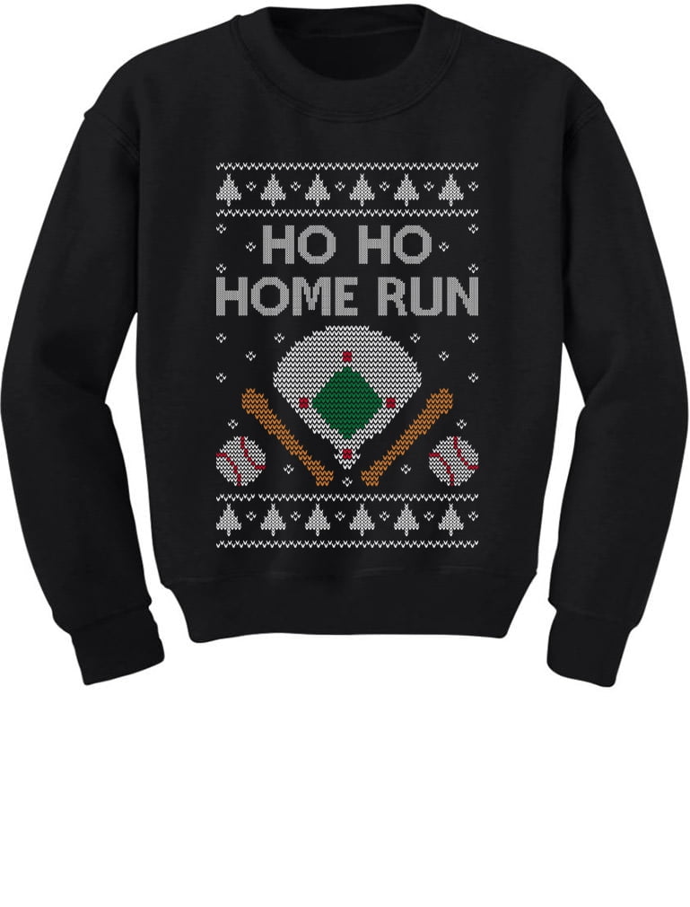 Tstars Baseball Fans Ugly Christmas Ho Ho Home Run Women Sweatshirt