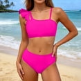 thumbnail image 4 of MEZZALL Summer Girls Two Piece Swimsuits Swim Tops With Shorts Solid Color Tankini Tops With Swim Shorts Comfortable Swimwear For Kids Pool Beachwear, 4 of 6