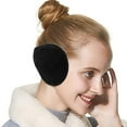 Unisex Ear Warmer Adjustable Behind The Head Ultra Soft Ear Muff Black