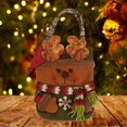 thumbnail image 4 of Bolsa de regalo de Navidad, bolsa de mano, pequeñas bolsas de regalo, reutilizables, regalos de fiesta con asa, linda bolsa de mano, bolsa de dulces Patrón de ciervo, 4 of 6