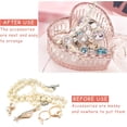 thumbnail image 2 of FacoFaco Heart Shape Cute Glass Jewelry Box with Lid, Pink, 2 of 8