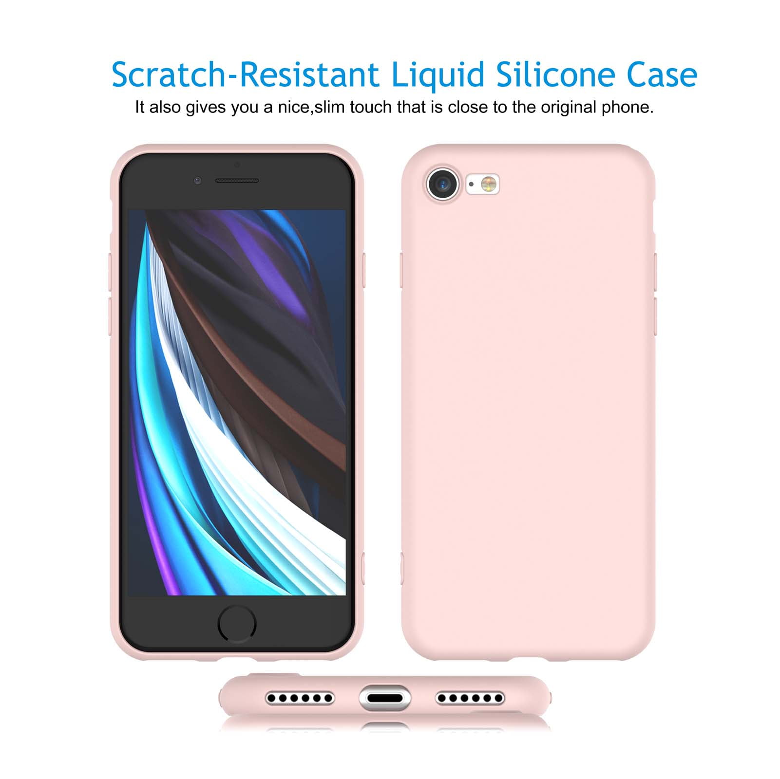 Cases For Apple Iphone Se 2 Iphone 7 Iphone 8 Njjex Shockproof Ultra Slim Fit Silicone Cover Tpu Soft Gel Rubber Cover Shock Resistance Protective Back Bumper Mint Walmart Com