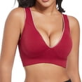 thumbnail image 2 of HOWPAY Wireless Bras for Women Push up Full Coverage No Underwire Supportive Stretch Sports Pullover Bralettes Comfortable Soft T-Shirt Bra XXL, 2 of 5
