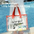 thumbnail image 6 of Seyotauo Clear Beach Bag, Large Capacity Waterproof PVC Transparent Plastic Tote Bags Cosmetic Toiletry Organizer Bag with Zipper for Travel Swim Shower, 6 of 7