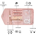 thumbnail image 4 of 1Pack Travel Jewelry Organizer Case Foldable, Storage Roll for Rings Necklaces Earrings Bracelets, Portable Jewelry Bag for Women, Anti-Tangle Design for Business Trip Vacation, 4 of 11