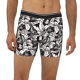 thumbnail image 2 of Men'S Boxer Briefs, Lilies Flowers Butterfly Soft And Breathable Mens Underwear Boxer Briefs With Widen Waist, 2 of 2