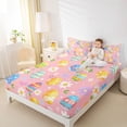 thumbnail image 3 of Erosebridal Flower Easter Eggs Kid Bed Sheets, Spring Groovy King Sheets, 4-Piece, 3 of 5