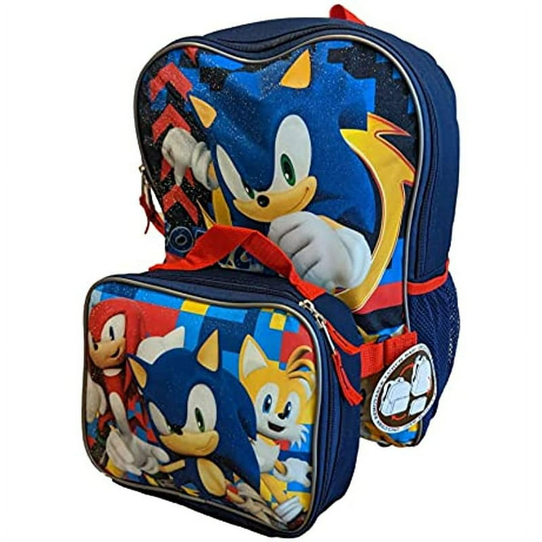Sonic Full Size 16 Inch Backpack with Detachable Lunch Box - Walmart.com