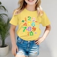 thumbnail image 2 of T-shirt Garçon Col Rond Hauts Graphiques T-Shirts Fille Vêtements d'Été Shorts pour Garçons 6-7 Ans, 2 of 4