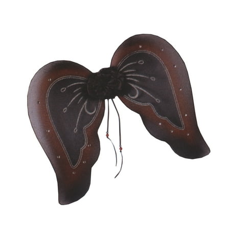 Black and Burgundy Glitter Gothic Wings Adult Halloween Accessory
