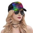 thumbnail image 5 of Lsque Bright Universe Printed Trucker Hat - Baseball Cap for Men Women - Breathable Mesh Side, Adjustable Fit - for Casual Wear, 5 of 7